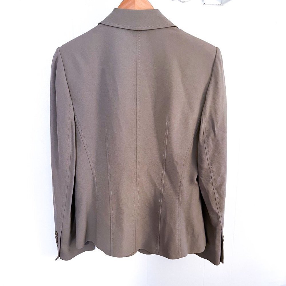 Vintage Talbots Classic Fitted Tan/Beige BlazerJacket Size 4 - Picture 4 of 11
